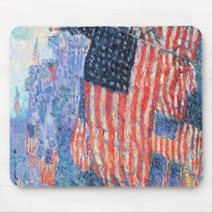 Avenue im Regen von Frederick Childe Hassam Mousepad