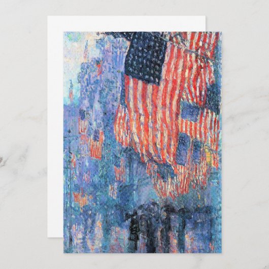 Avenue in Rain von Frederick Childe Hassam (Vorne/Hinten)