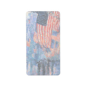 Avenue in Rain von Frederick Childe Hassam Adressaufkleber