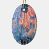 Avenue in Rain von Frederick Childe Hassam Keramik Ornament (Links)