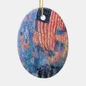 Avenue in Rain von Frederick Childe Hassam Keramik Ornament (Hinten)