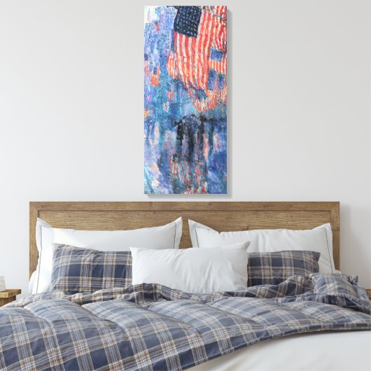 Avenue in Rain von Frederick Childe Hassam Leinwanddruck (Insitu (Schlafzimmer))