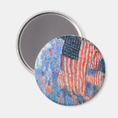 Avenue in Rain von Frederick Childe Hassam Magnet (Vorderseite/Rückseite)