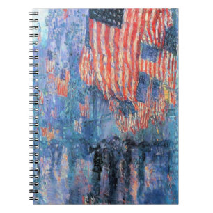 Avenue in Rain von Frederick Childe Hassam Notizblock