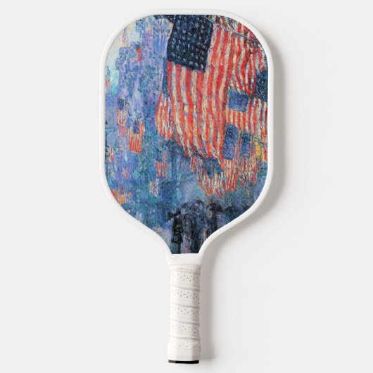 Avenue in Rain von Frederick Childe Hassam Pickleball Schläger (Rückseite)