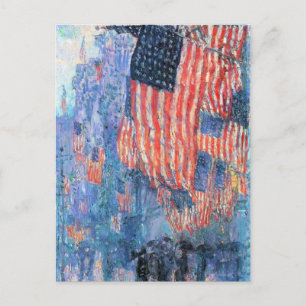 Avenue in Rain von Frederick Childe Hassam Postkarte