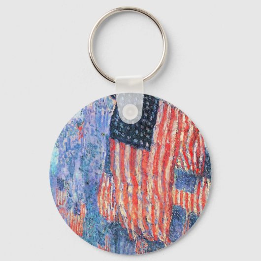 Avenue in Rain von Frederick Childe Hassam Schlüsselanhänger (Vorderseite)