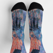 Avenue in Rain von Frederick Childe Hassam Socken (Oben)