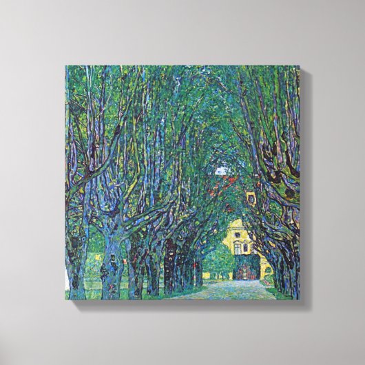 Avenue in Schloss Kammer Park bei Gustav Klimt Leinwanddruck (Vorderseite)