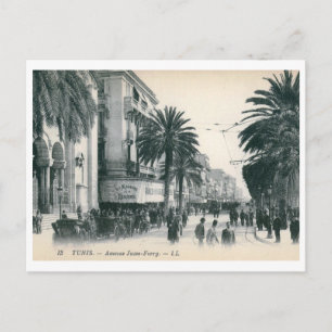 Avenue Jules Ferry, Tunis, Tunesien Vintag Postkarte