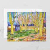 Avenue of Flugzeug Trees near Arles Station by Vin Postkarte (Vorne/Hinten)