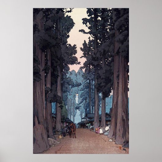 Avenue of Japanese Cedar Trees Repro. Kunst Poster (Vorne)