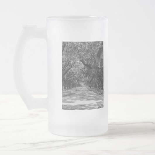 Avenue of Oaks Graustufen Mattglas Bierglas (Links)