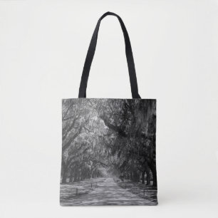 Avenue of Oaks Graustufen Tasche