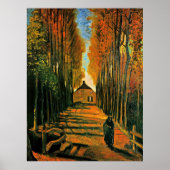 Avenue of Poplars at Sunset Poster (Vorne)