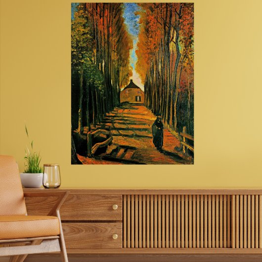 Avenue of Poplars at Sunset Poster (Wohnzimmer 2)