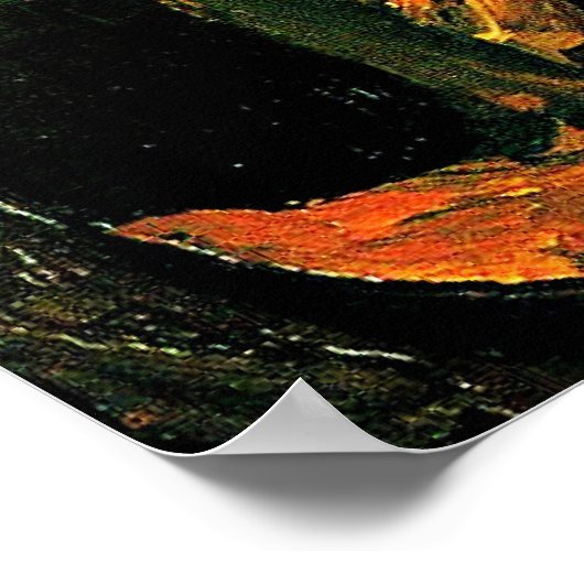 Avenue of Poplars at Sunset Poster (Ecke)