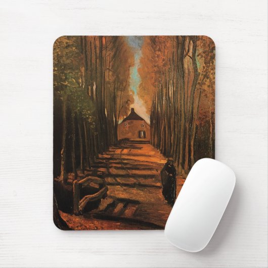 Avenue of Poplars im Herbst Van Gogh Mousepad (Mit Mouse)