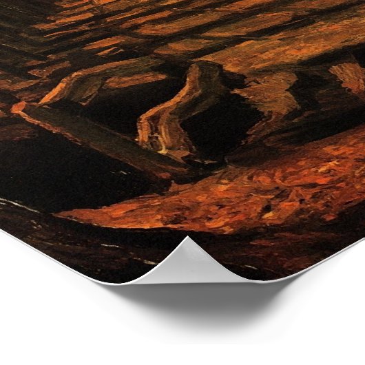 Avenue of Poplars im Herbst Van Gogh Poster (Ecke)