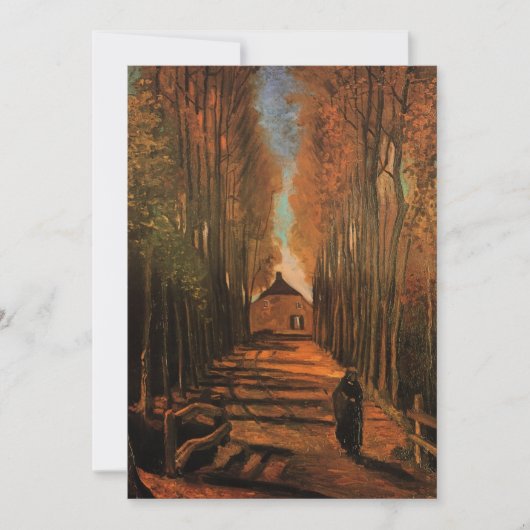 Avenue of Poplars im Herbst von Vincent van Gogh (Vorderseite)