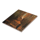 Avenue of Poplars im Herbst von Vincent van Gogh Fliese (Seite)