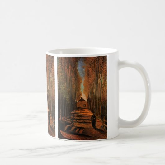 Avenue of Poplars im Herbst von Vincent van Gogh Kaffeetasse (Rechts)