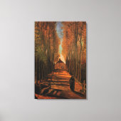 Avenue of Poplars im Herbst von Vincent van Gogh Leinwanddruck (Vorderseite)