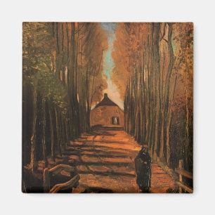 Avenue of Poplars im Herbst von Vincent van Gogh Magnet