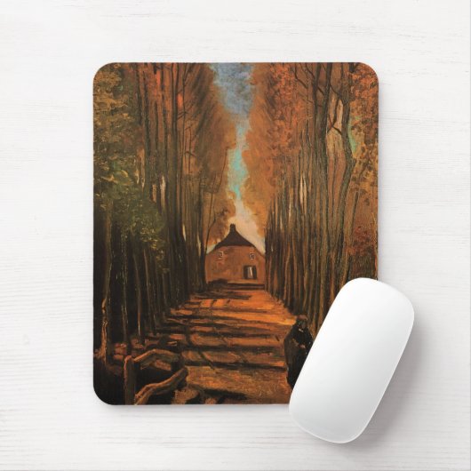 Avenue of Poplars im Herbst von Vincent van Gogh Mousepad (Mit Mouse)