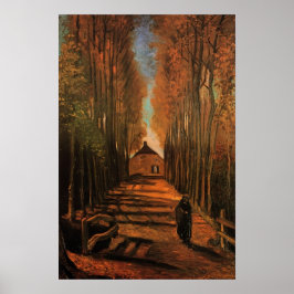 Avenue of Poplars im Herbst von Vincent van Gogh Poster
