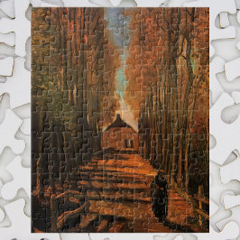 Avenue of Poplars im Herbst von Vincent van Gogh Puzzle