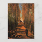 Avenue of Poplars in Autumn by Vincent van Gogh Postkarte (Vorderseite)