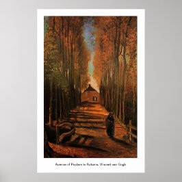 Avenue of Poplars in Autumn, Vincent van Gogh.  Im Poster
