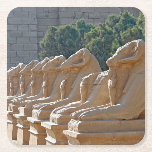 Avenue of Sphinxes in Karnak Temple - Ägypten Rechteckiger Pappuntersetzer (Vorderseite)