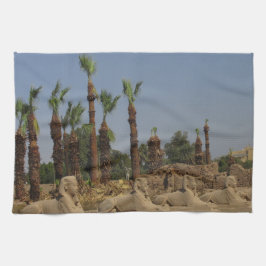 Avenue of Sphinxes Tea Towel Geschirrtuch