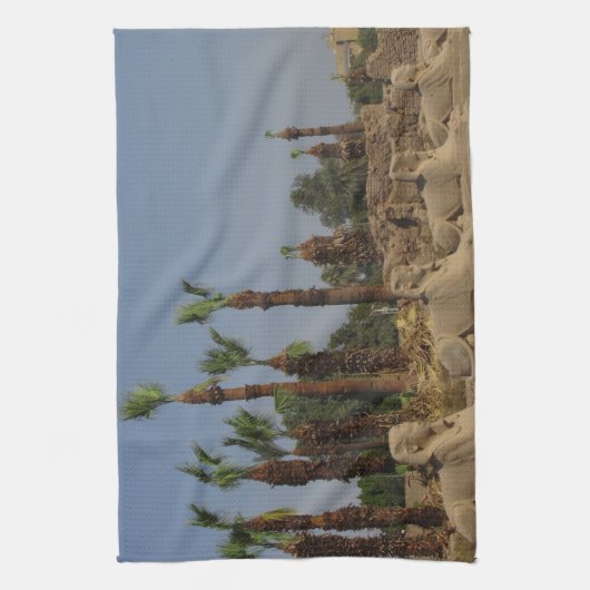 Avenue of Sphinxes Tea Towel Geschirrtuch (Vertikal)