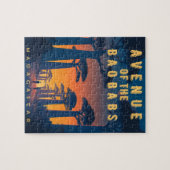 Avenue of the Baobabs Madagascar - Retro African Puzzle (Horizontal)