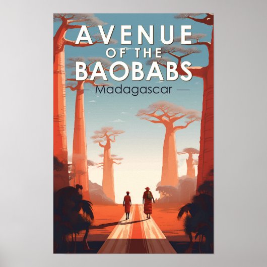 Avenue of the Baobabs Madagaskar Art Vintag Poster (Vorne)