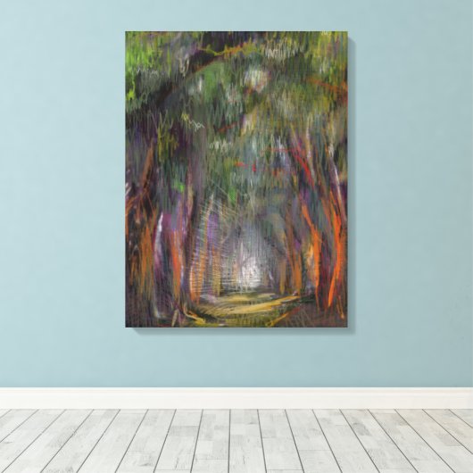 Avenue of the Oaks - Canvas Print Leinwanddruck (Insitu (Holzboden))