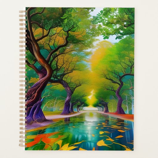 Avenue of Trees Herbst Blätter Planner Planer (Vorderseite)