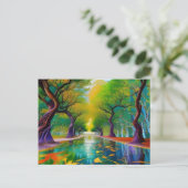 Avenue of Trees Herbstblätter Postkarte (Stehend Vorderseite)