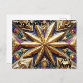 AVERE ~ CHRISTMAS ~ 3D-Sternmuster ~ Postkarte (Vorne/Hinten)