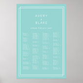 AVERE Minimalistische Minze Grüne Hochzeitskarte Poster (Vorne)