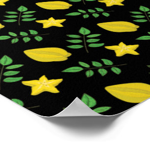 Averrhoa Carambola Sternfruchtbaum Exotische Früch Poster