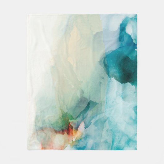 Aversion - Blue Watercolor Fleecedecke (Vorderseite)