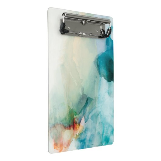 Aversion - Blue Watercolor Mini Klemmbrett (Schrägansicht)