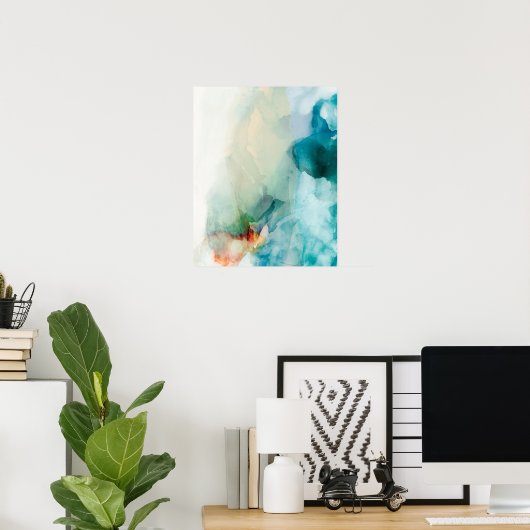 Aversion - Blue Watercolor Poster (Heimbüro)