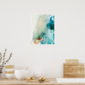 Aversion - Blue Watercolor Poster (Küche)