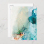 Aversion - Blue Watercolor Postkarte (Vorne/Hinten)