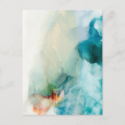 Aversion - Blue Watercolor Postkarte (Vorderseite)